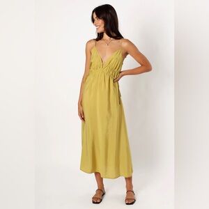 Petal & Pup Layton Midi Dress in Olive | Size S | NWT